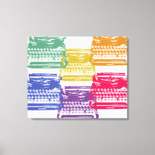 Toile la machine à écrire - multicolore