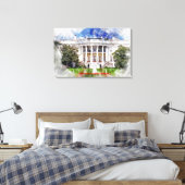 Toile La Maison Blanche à Washington DC – Façade Sud (Insitu(Chambre))