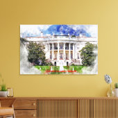 Toile La Maison Blanche à Washington DC – Façade Sud (Insitu(Salon))