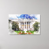 Toile La Maison Blanche à Washington DC – Façade Sud (Recto)