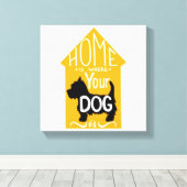 Toile La Maison Est Là Où Le Chien Est (Insitu (Plancher de Bois))