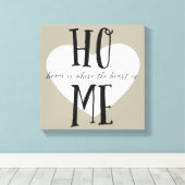 Toile La maison est là où le Coeur est (Insitu (Plancher de Bois))