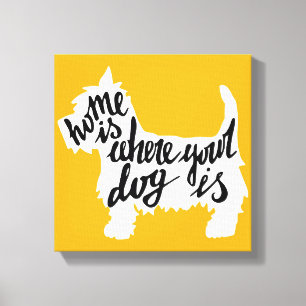 Toile La maison est où votre chien est