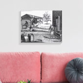 Toile La manufacture de tabac dans différentes branches (Insitu(Salon))