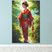 Toile La marche du Kimono (Insitu (Plancher de Bois))