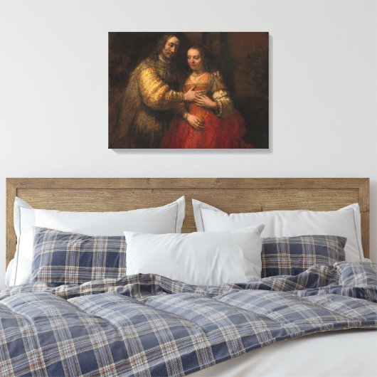Toile La mariée juive (par Rembrandt) (Insitu(Chambre))