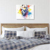 Toile La mélodie du loup d'aquarelle (Insitu(Chambre))