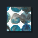 Toile La Mer - Cercles<br><div class="desc">La Mer III par Chariklia Zarris. Motif qui présente des cercles d'aquarelle bleu-ish.</div>