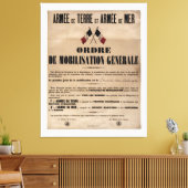 Toile La mobilisation en France le 1er août 1914 (Insitu(Salon))