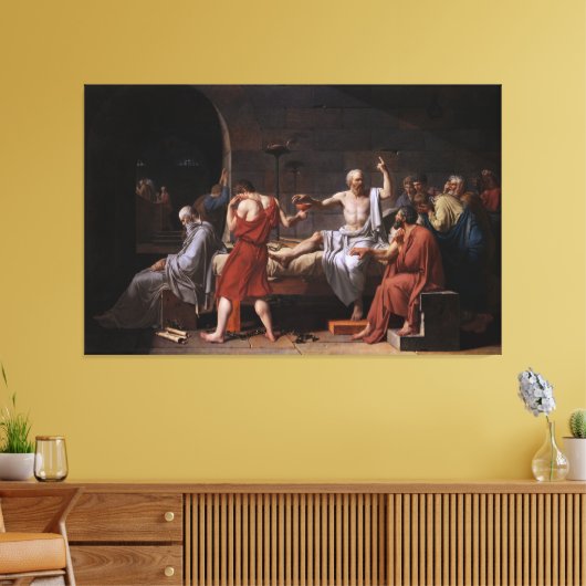 Toile La mort de Socrate par Jacques Louis David (Insitu(Salon))