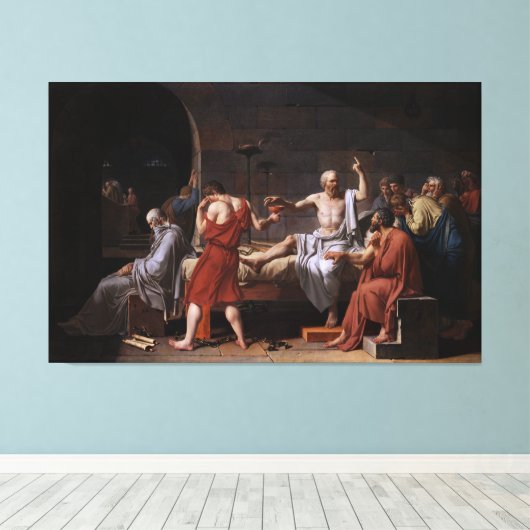 Toile La mort de Socrate par Jacques Louis David (Insitu (Plancher de Bois))