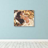 Toile La mort et le fou par Egon Schiele (Insitu (Plancher de Bois))