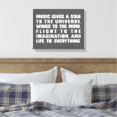 Toile La Musique Donne Une Âme À L'Univers (Insitu(Chambre))