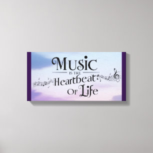 Toile La musique est le battement de cœur de la vie