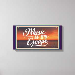 Toile La musique est mon échappatoire