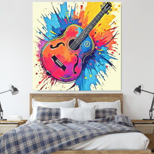 Toile La musique explose dans les vidéos couleur