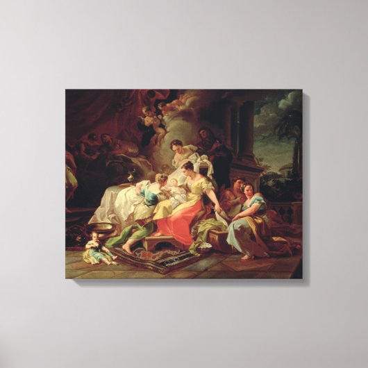 Toile La naissance de Marie, c.1753 (huile sur toile) (Recto)