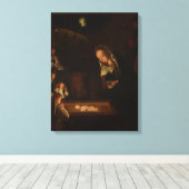 Toile La Nativité à la Nuit (Naissance de Jésus, Noël) (Insitu (Plancher de Bois))