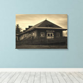 Toile La Norfolk et la station de train ferroviaire (Insitu (Plancher de Bois))