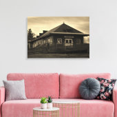 Toile La Norfolk et la station de train ferroviaire (Insitu(Salon))