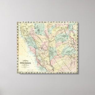 Toile La nouvelle carte de Bancroft de la Californie