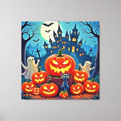 Toile La nuit d'Halloween : Art amusant et effrayant (Recto)