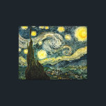 Toile La nuit étoilée de Vincent van Gogh (1889)<br><div class="desc">A Classic 1889 Post Impressionist Painting, artwork that has passed into the public domain and makes wonderful toxits and other products. All of the Fine Art, Vintage Art, Classic Masterpieces, and other Antique Masterworks here at Masterpiece Gallery have been carefully edited and placed on products to provide the meilleur résultat...</div>