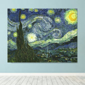 Toile La nuit étoilée de Vincent van Gogh (1889) (Insitu (Plancher de Bois))