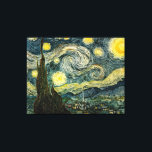Toile La nuit étoilée de Vincent van Gogh (1889)<br><div class="desc">Un classique de 1889 Post Impressionniste Peinture, oeuvre d'art qui est passée dans le domaine public et fait des cadeaux merveilleux et d'autres produits. Van Gogh a écrit un jour : "Il me semble souvent que la nuit est encore plus richement colorée que le jour; ayant des teintes des violets,...</div>