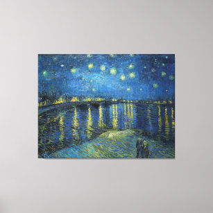 Toile La nuit étoilée de Vincent van Gogh sur le Rhône