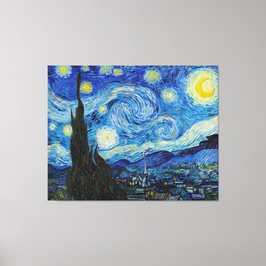 Toile La nuit étoilée par Vincent Van Gogh (Recto)