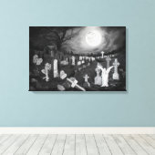 Toile La nuit sur le cimetière - Angel avec Diable (Insitu (Plancher de Bois))