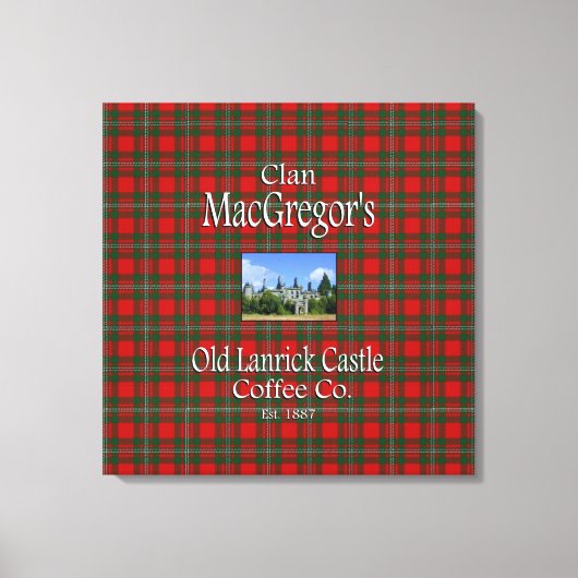 Toile La Old Lanrick Castle Coffee Co de Clan MacGregor. (Recto)