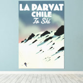 Toile La Parvat Chili art retro ski. (Insitu (Plancher de Bois))