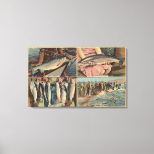 Toile La "pêche est bonne dans le Chinook de nord-ouest
