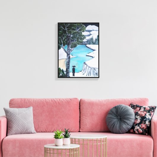 Toile La peinture du pêcheur par Alfred Fox (Insitu(Salon))