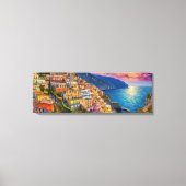 Toile La peinture numérique de la côte amalfitaine itali (Recto)