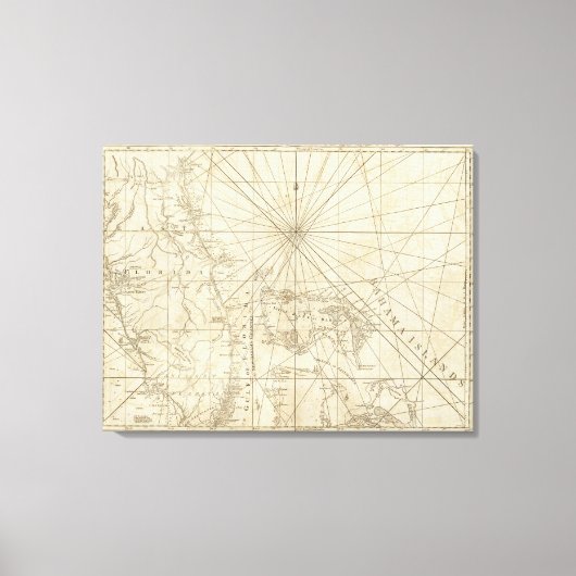 Toile La péninsule et le golfe de Floride (Recto)