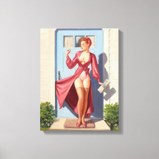Toile La petite fille du journal du matin