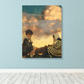 Toile La Petite Pêche, 1904 par Maxfield Parrish (Insitu (Plancher de Bois))