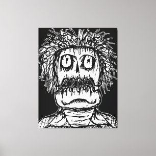 Toile La peur de la terreur : illustration noire et blan