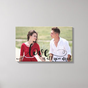 Toile La photo d'amour a recouvert créent votre propr