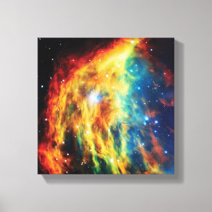 Toile La photo de la nébuleuse Medusa Hubble dans l'espa