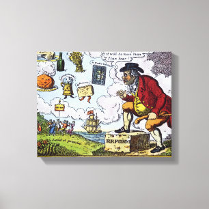 Toile La Pierre à Pas, John Bull jetant un oeil dans