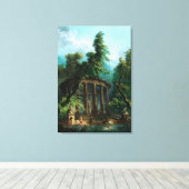 Toile La piscine by Hubert Robert (Insitu (Plancher de Bois))
