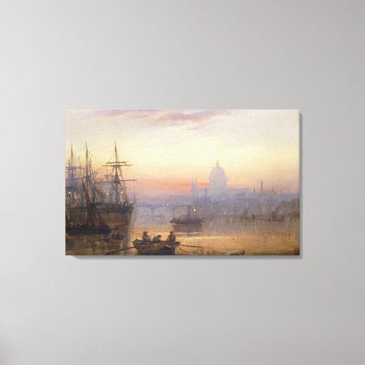 Toile La piscine de Londres à Sundown, 1876 (Recto)
