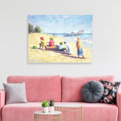 Toile La plage à Abene Sénégal 1997 (Insitu(Salon))