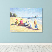 Toile La plage à Abene Sénégal 1997 (Insitu (Plancher de Bois))