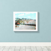 Toile La plage, Cape May NJ, Vintage (Insitu (Plancher de Bois))
