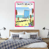 Toile La plage de Tahiti st tropez (Insitu(Chambre))